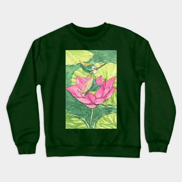 Lotus Fairy Crewneck Sweatshirt by AgathaHart